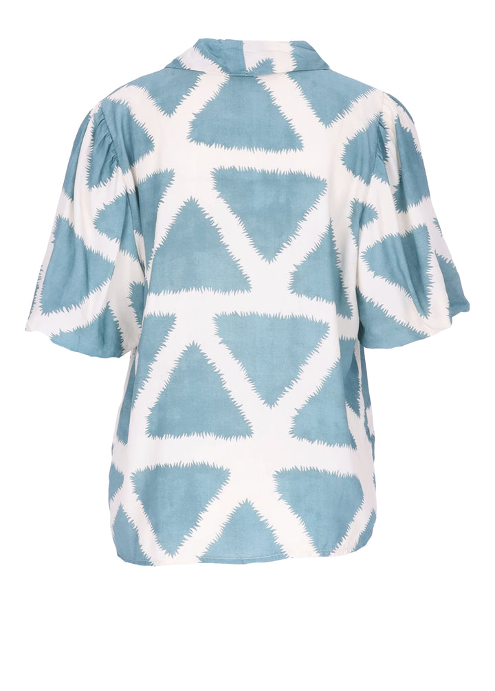 Splash of Color Blusenshirt Puffärmel
