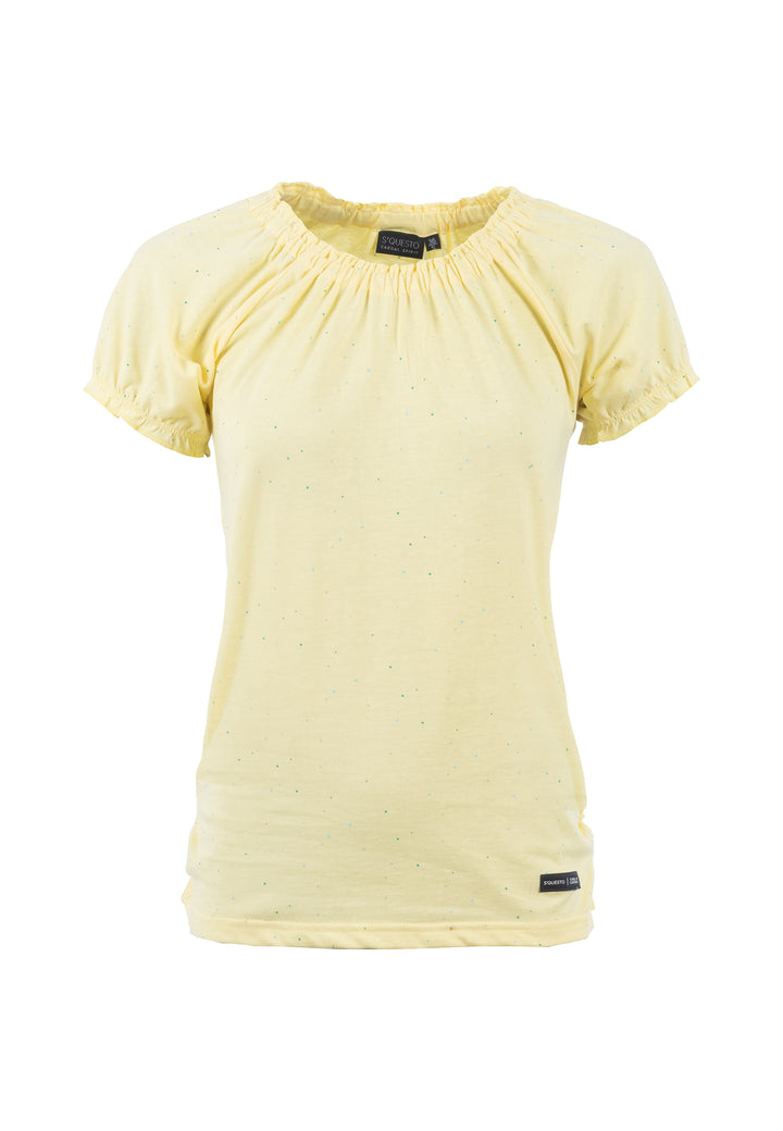 SOQUESTO Damen Carmenshirt gepunktet