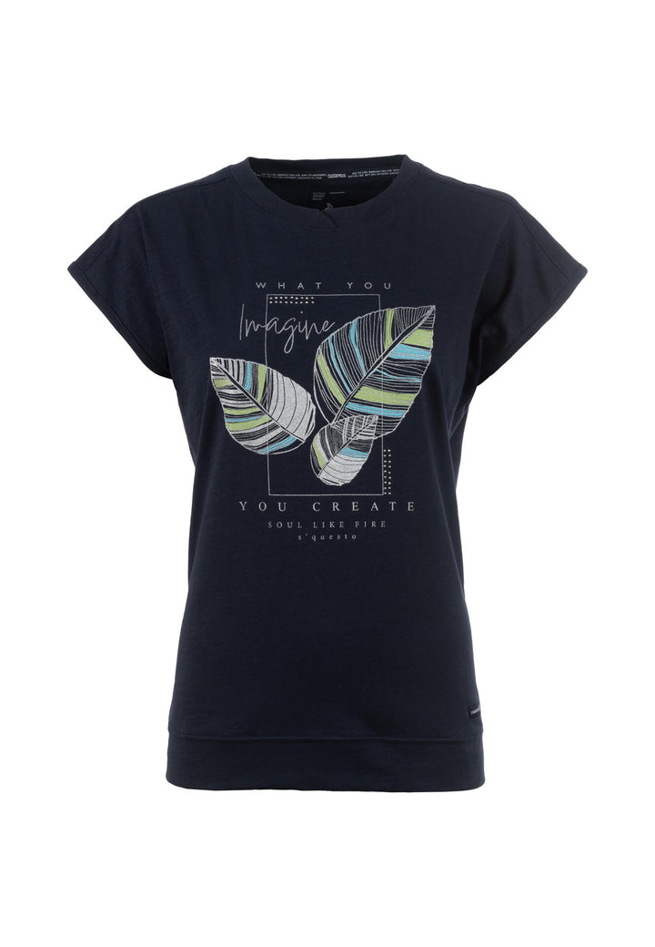 SOQUESTO Damen T-Shirt Baumwolle