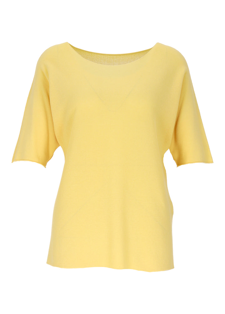 Splash of Color Feinstrick T-Shirt Damen