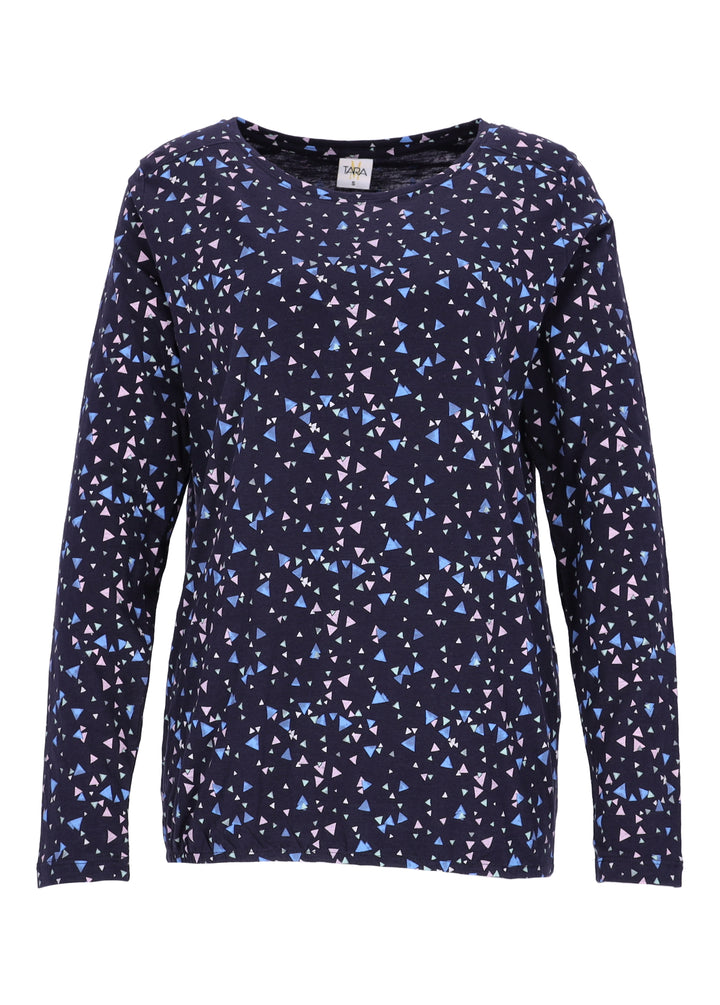 TARA M Damen Langarmshirt Baumwolle