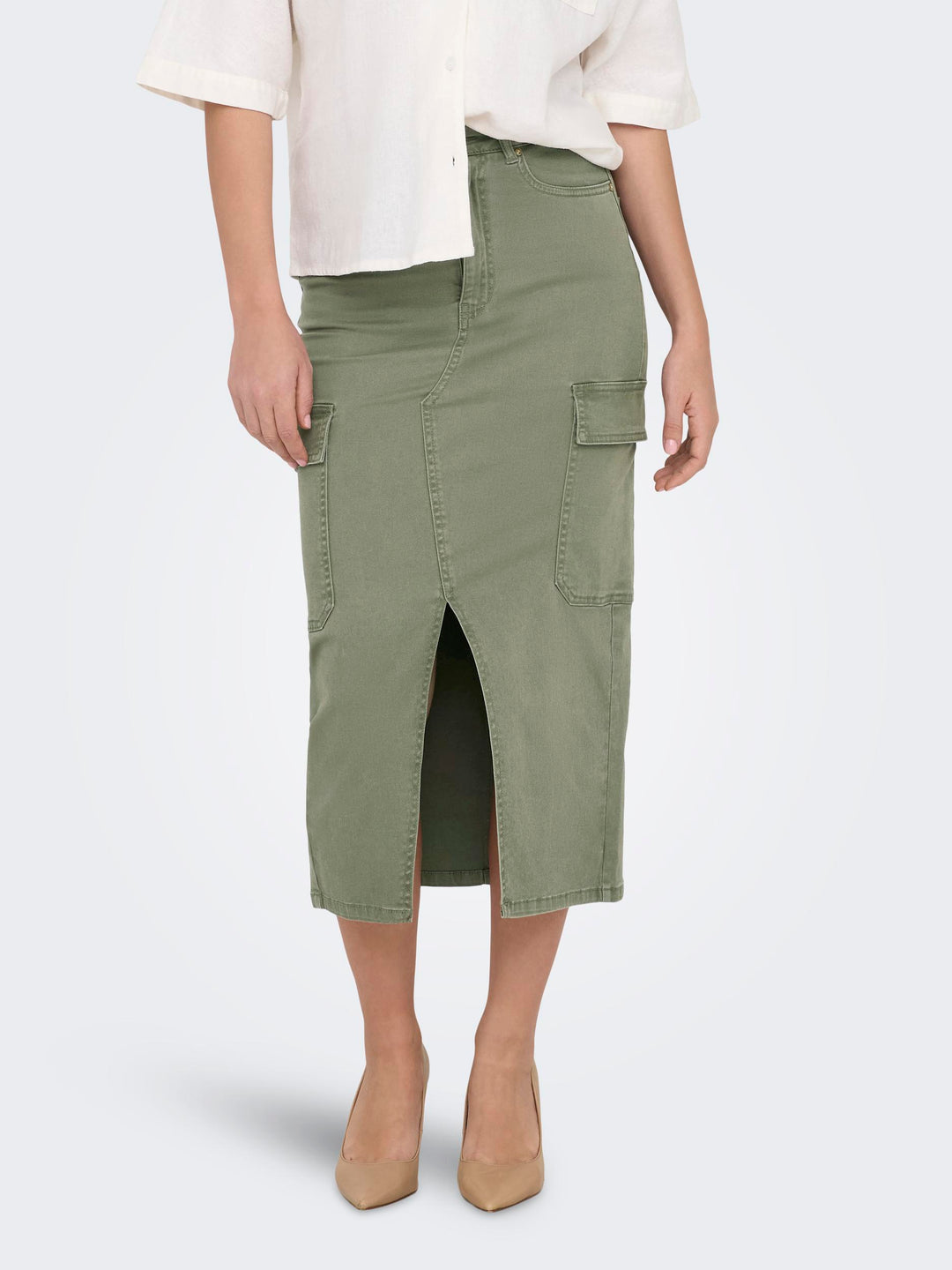 ONLY Cargo Midi-Rock Baumwolle