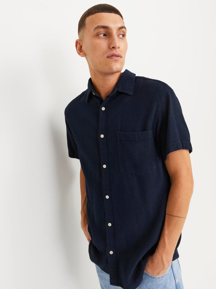 Jack & Jones Kurzarm Hemd Dobby