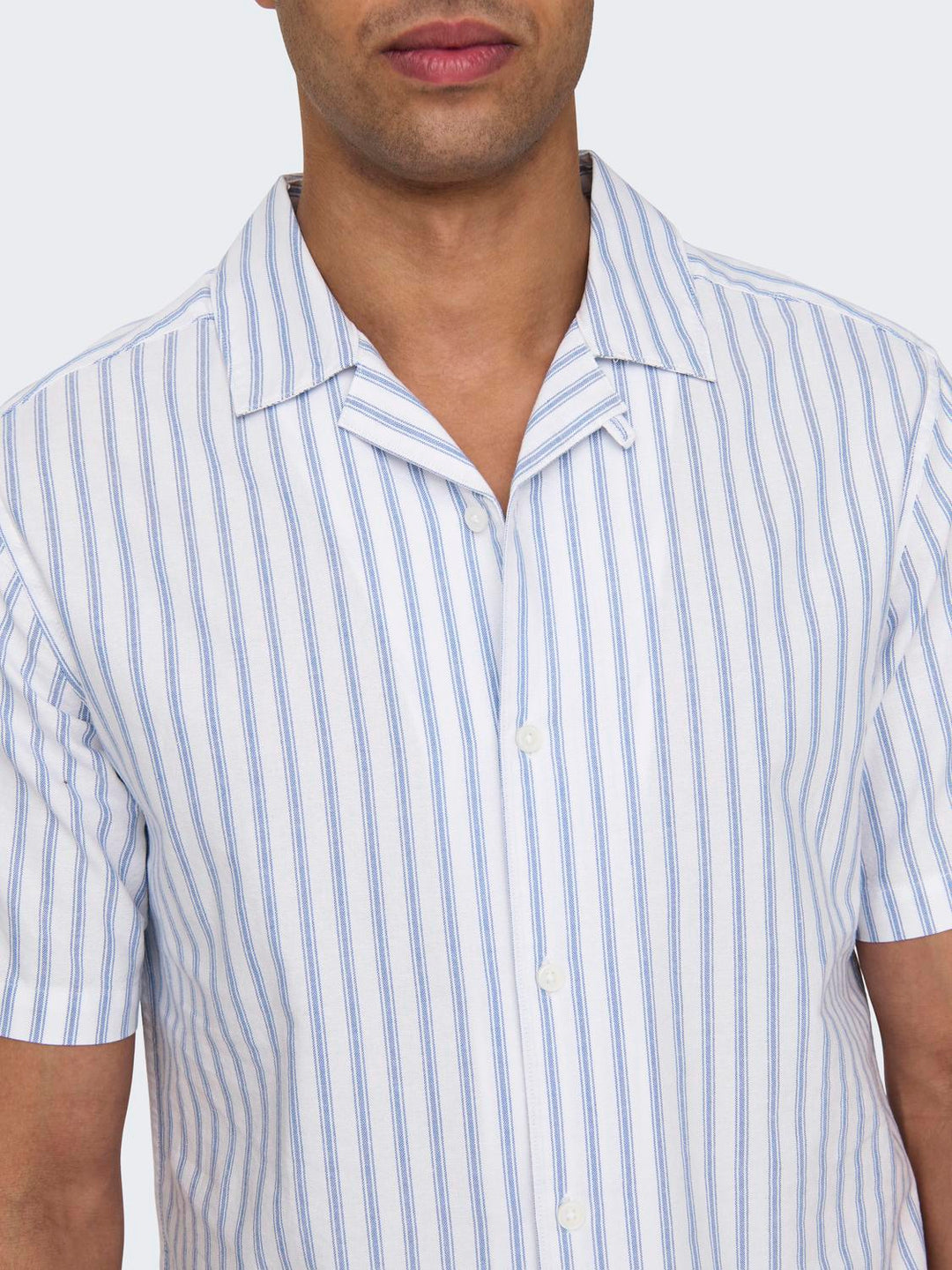 ONLY Herren Oxford Hemd Kurzarm
