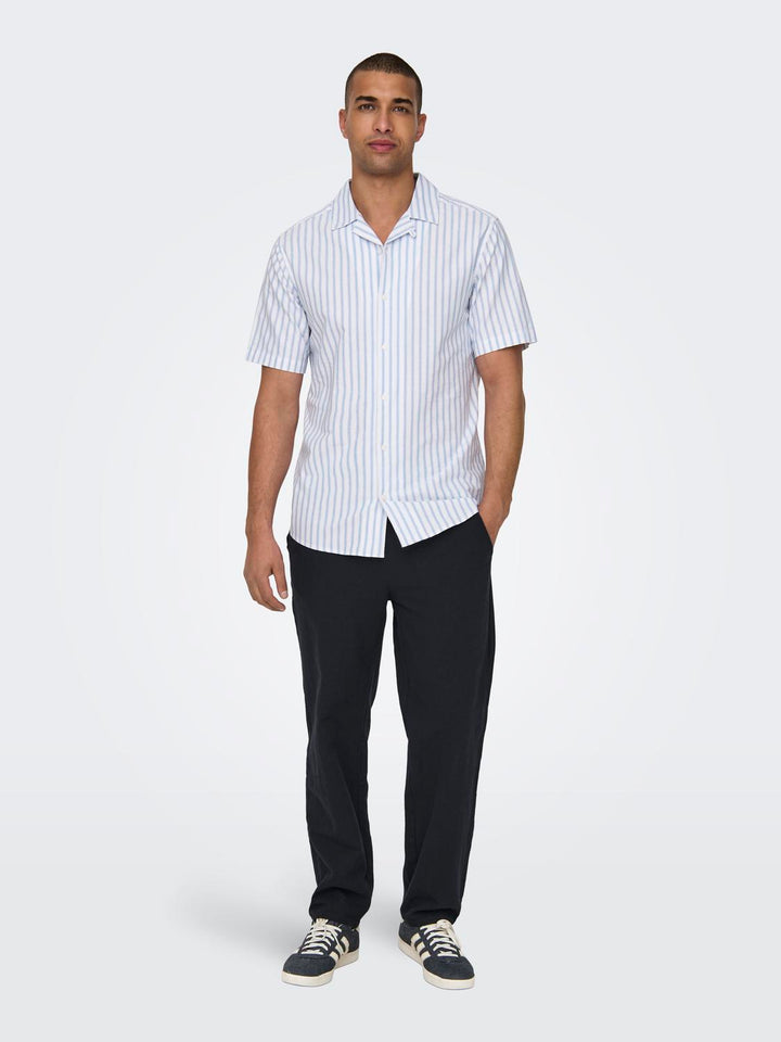 ONLY Herren Oxford Hemd Kurzarm