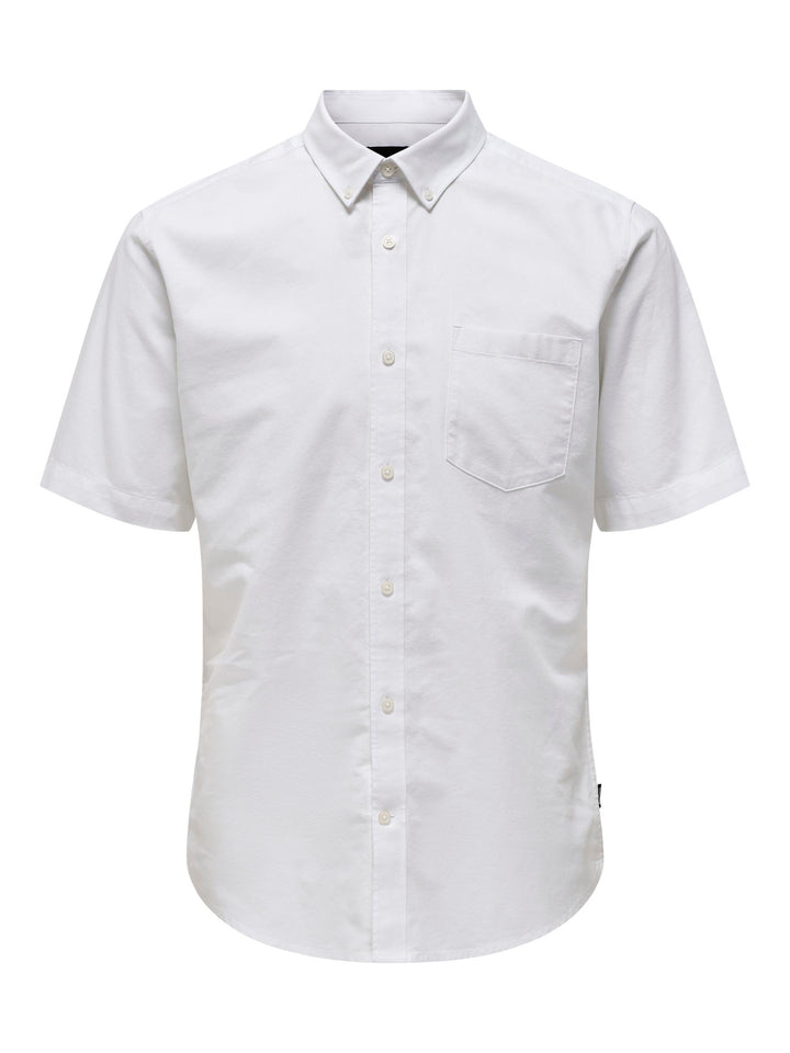ONLY Oxford Hemd Herren Kurzarm Slim