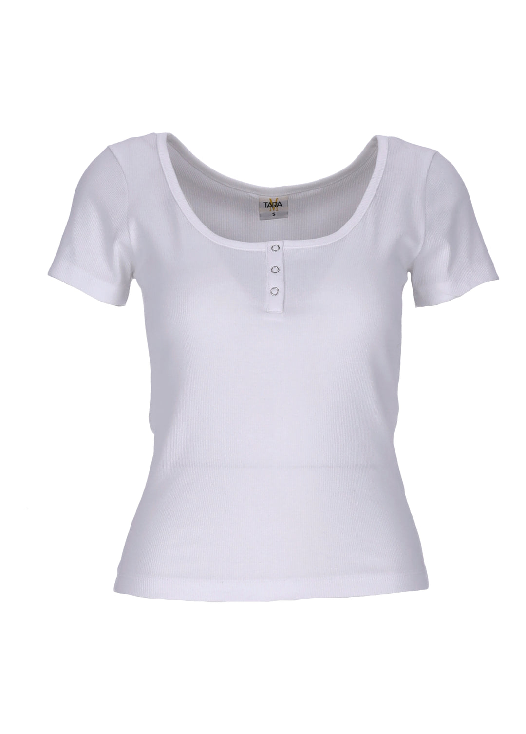 TARA M Damen T-Shirt gerippt