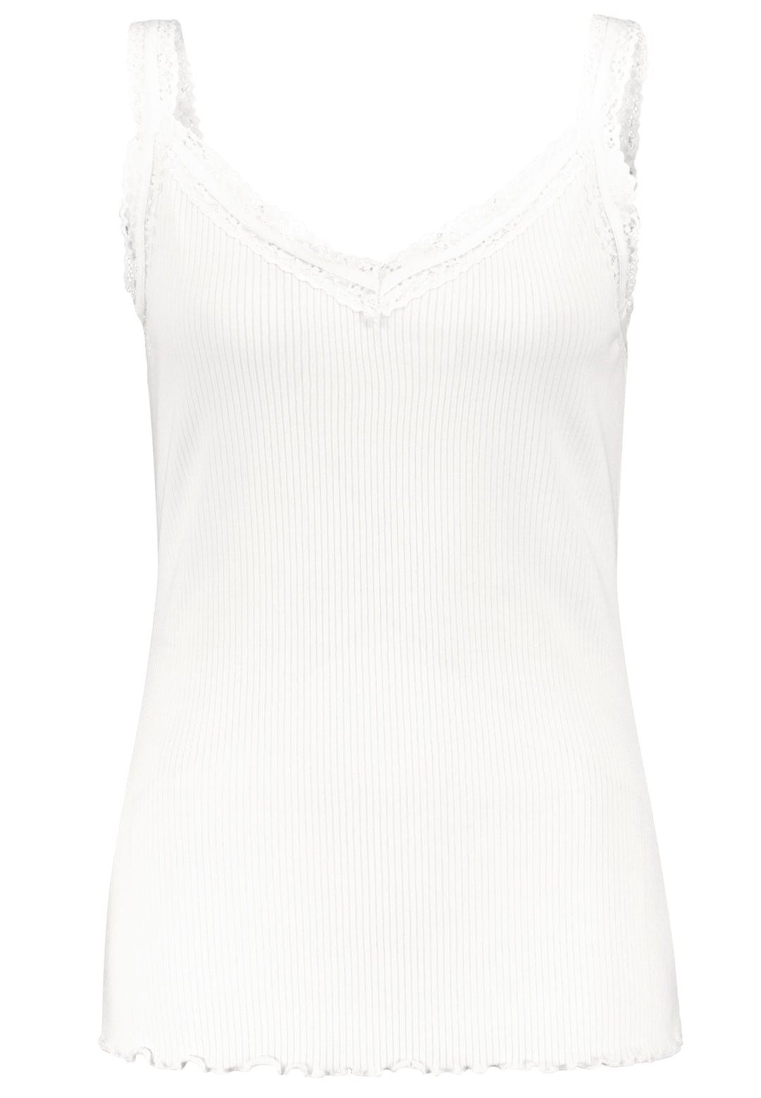 Authentic Style Ripp-Top mit Spitzentape