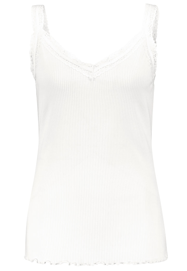Authentic Style Ripp-Top mit Spitzentape