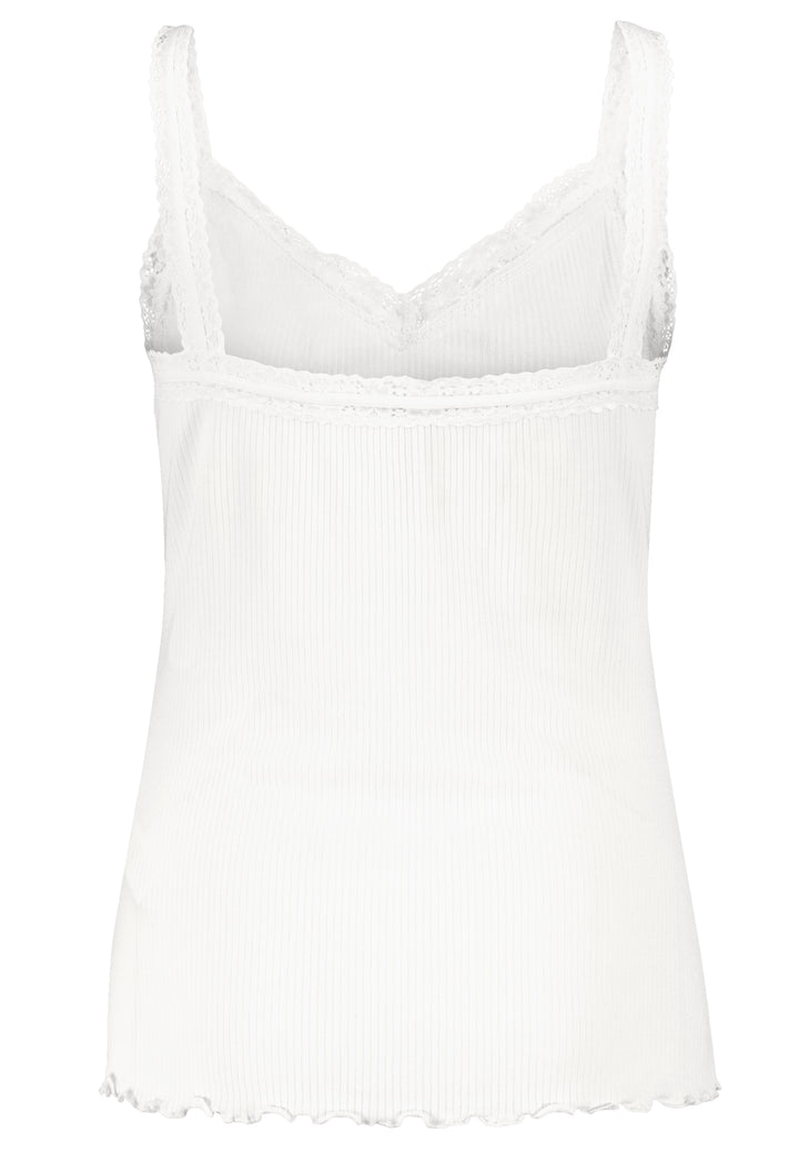 Authentic Style Ripp-Top mit Spitzentape