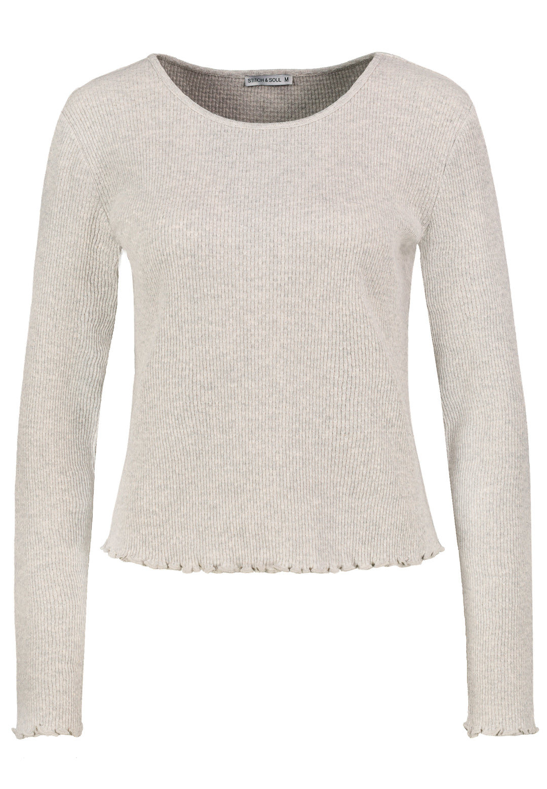 DOB Langarm Shirt Damen Rundhals