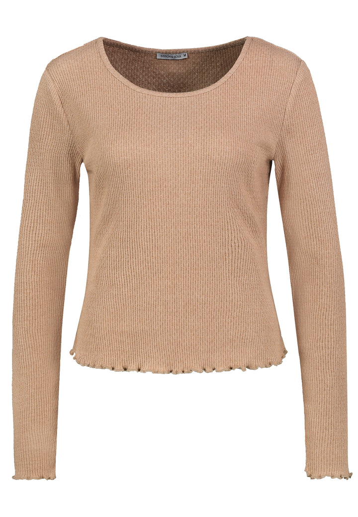 DOB Langarm Shirt Damen Rundhals