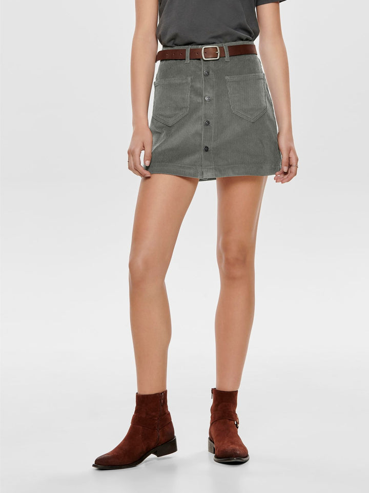 ONLY Cord Rock mit hoher Taille