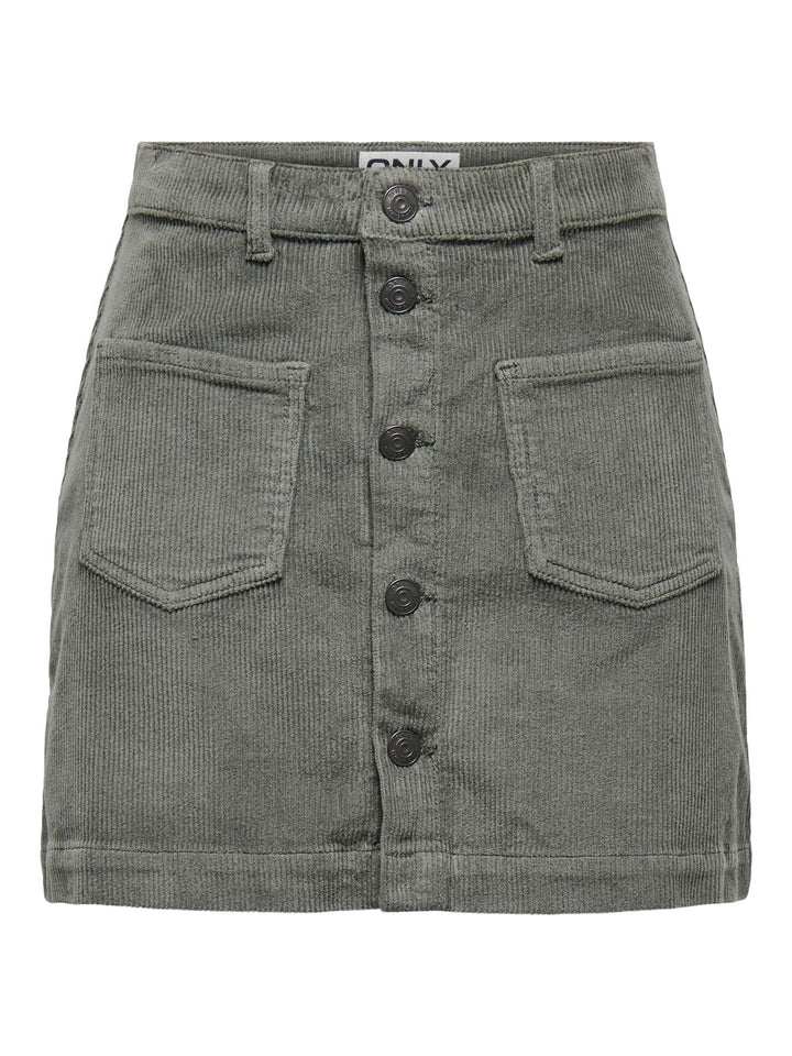 ONLY Cord Rock mit hoher Taille