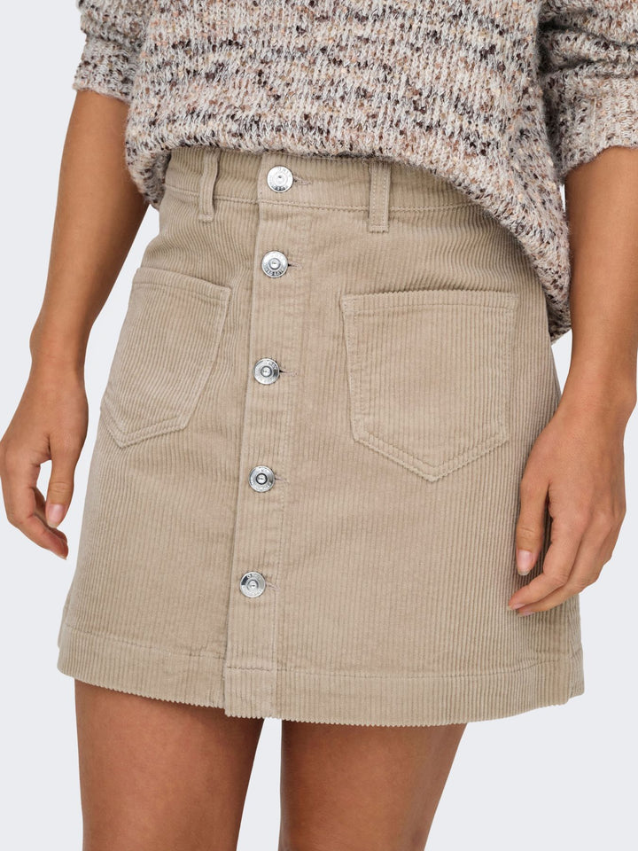 ONLY Cord Rock mit hoher Taille