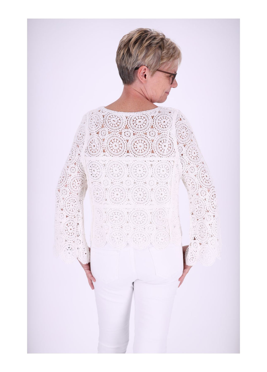 Splash of Color Häkelshirt Damen