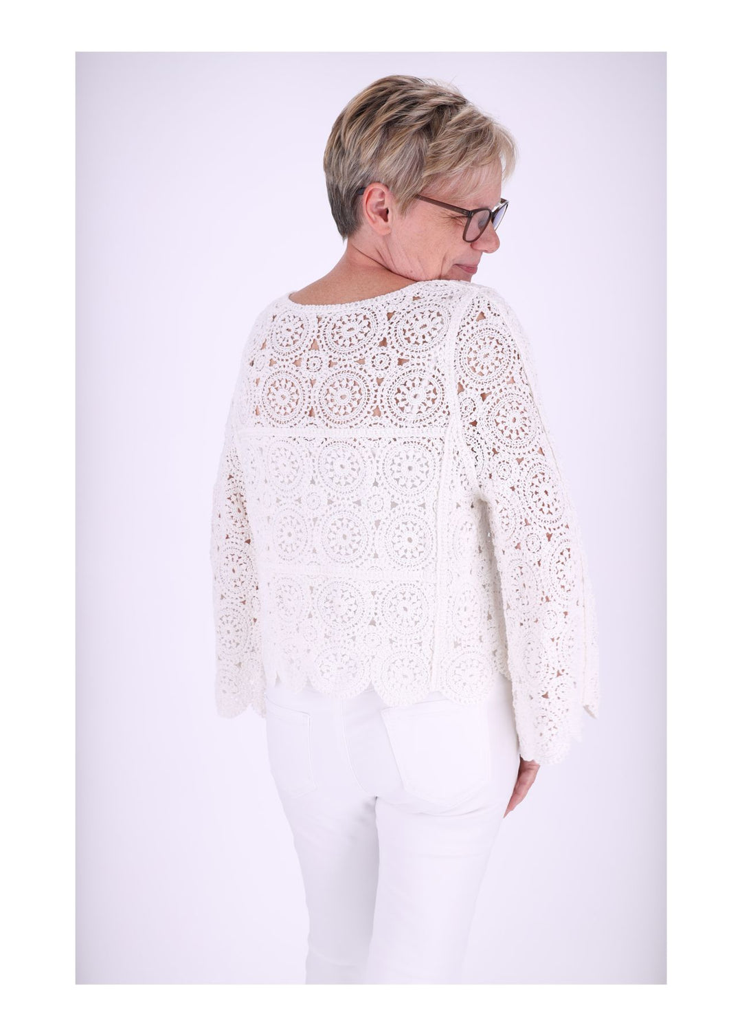 Splash of Color Häkelshirt Damen