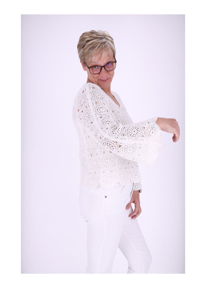 Splash of Color Häkelshirt Damen