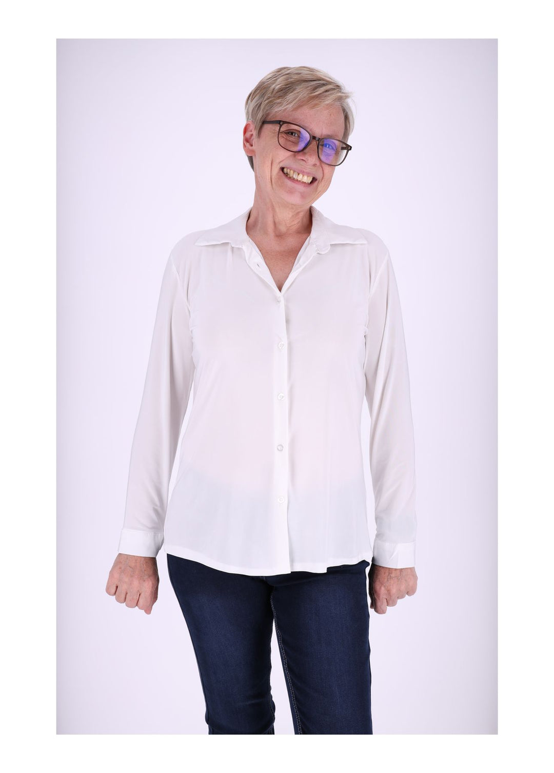 Splash of Color Damen Bluse V-Ausschnitt