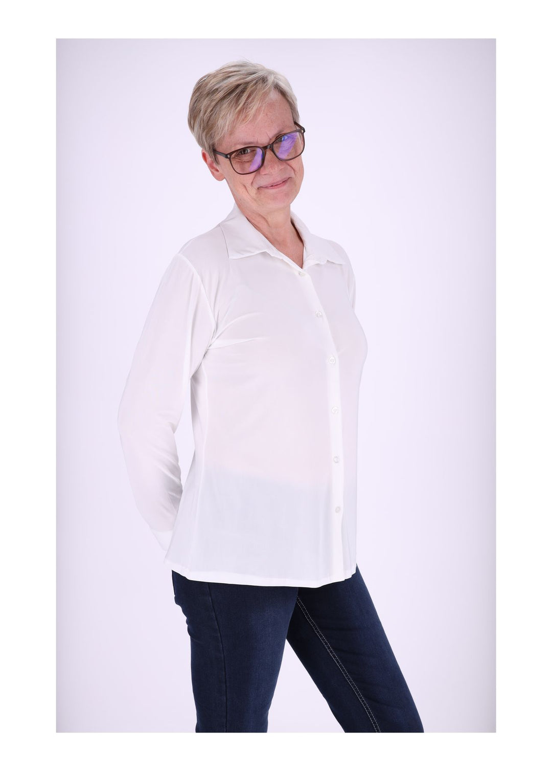 Splash of Color Damen Bluse V-Ausschnitt