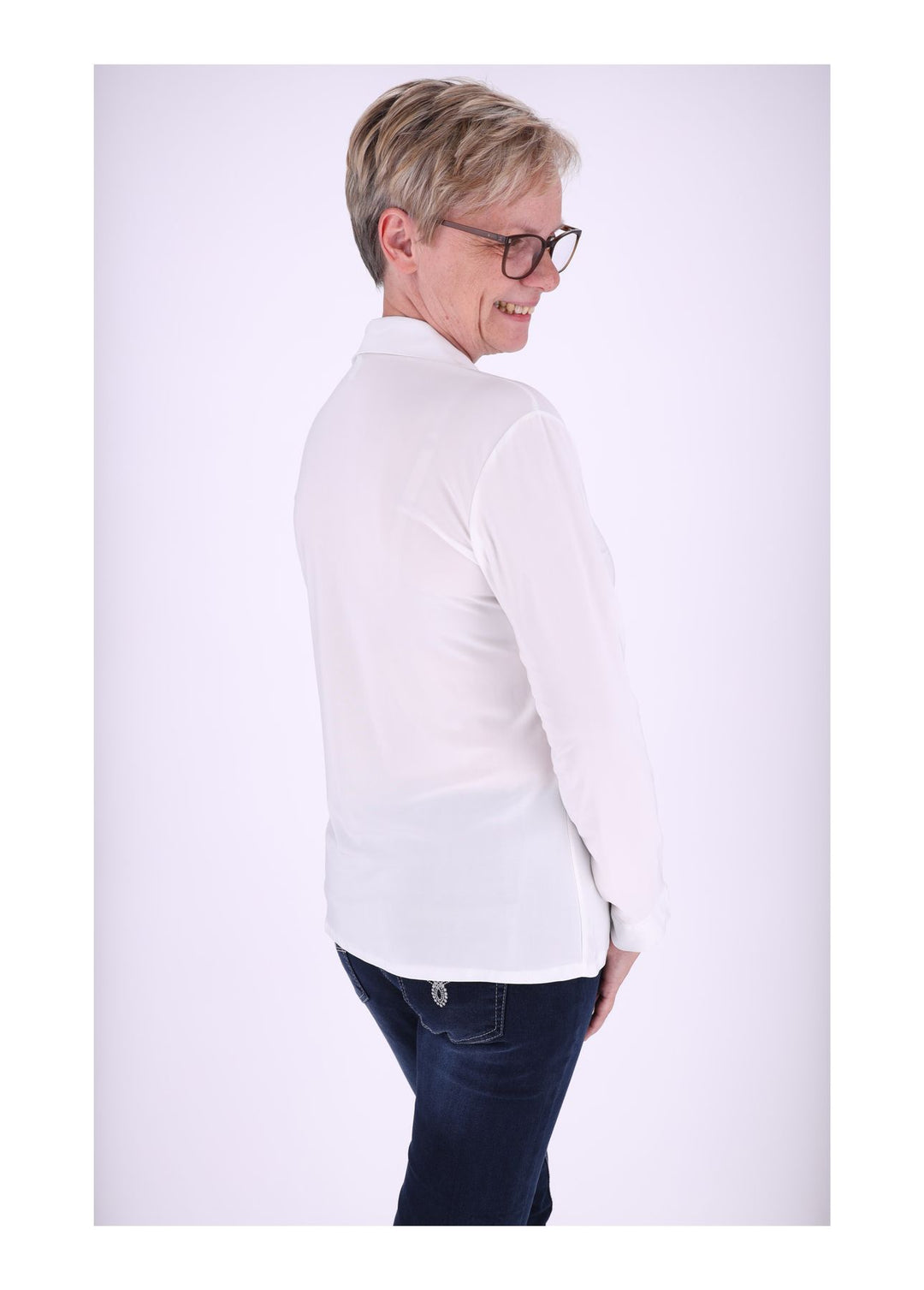 Splash of Color Damen Bluse V-Ausschnitt
