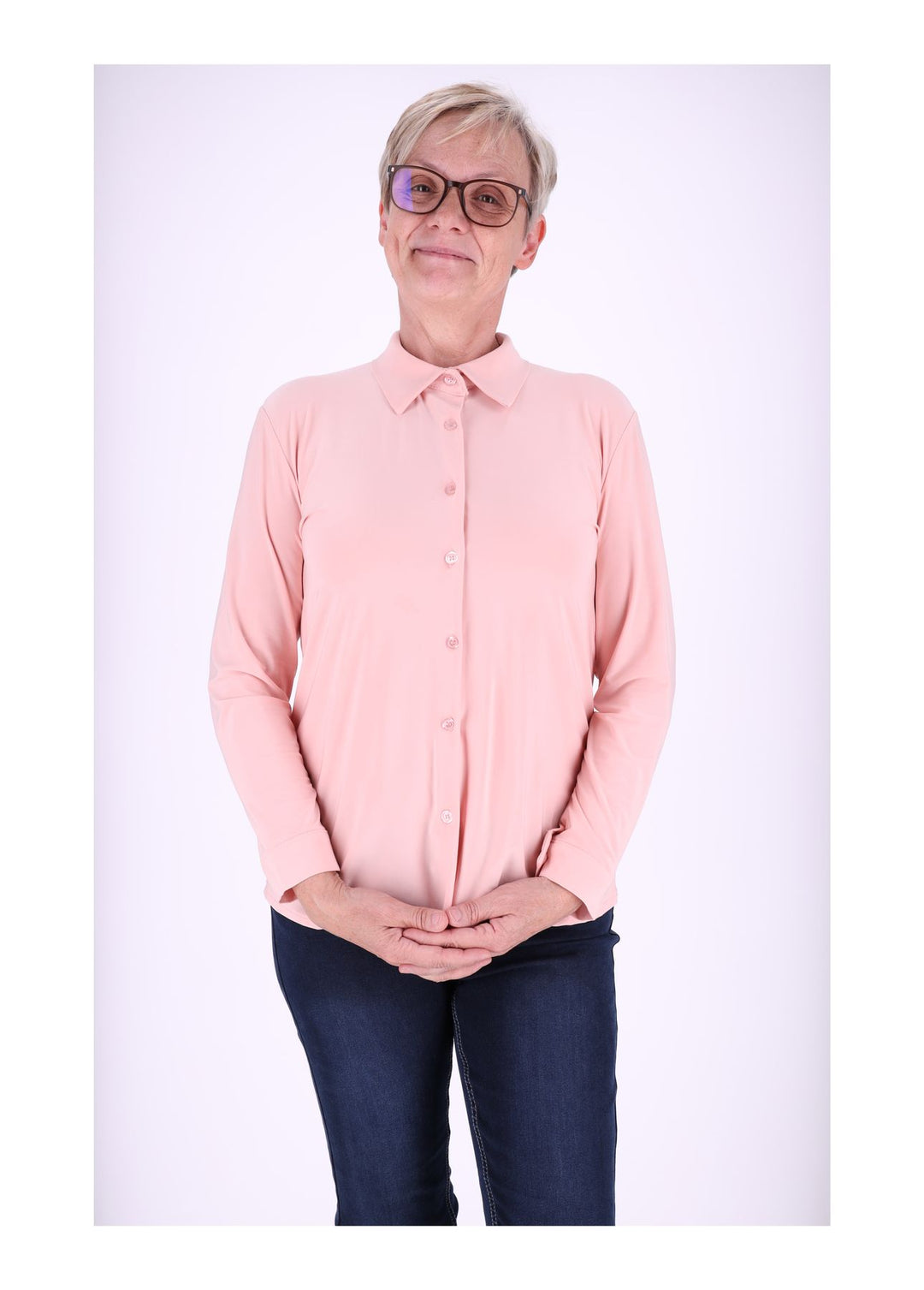 Splash of Color Damen Bluse V-Ausschnitt