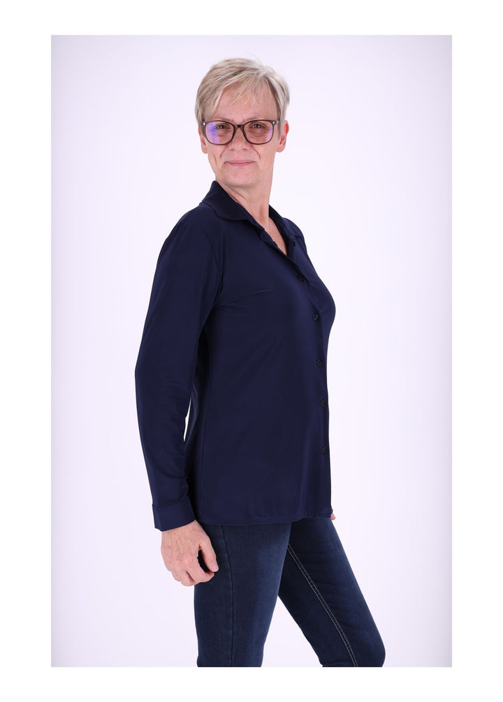 Splash of Color Damen Bluse V-Ausschnitt