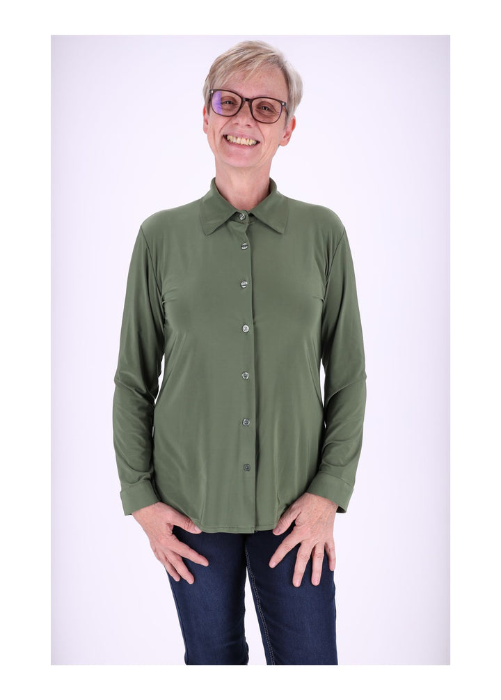 Splash of Color Damen Bluse V-Ausschnitt