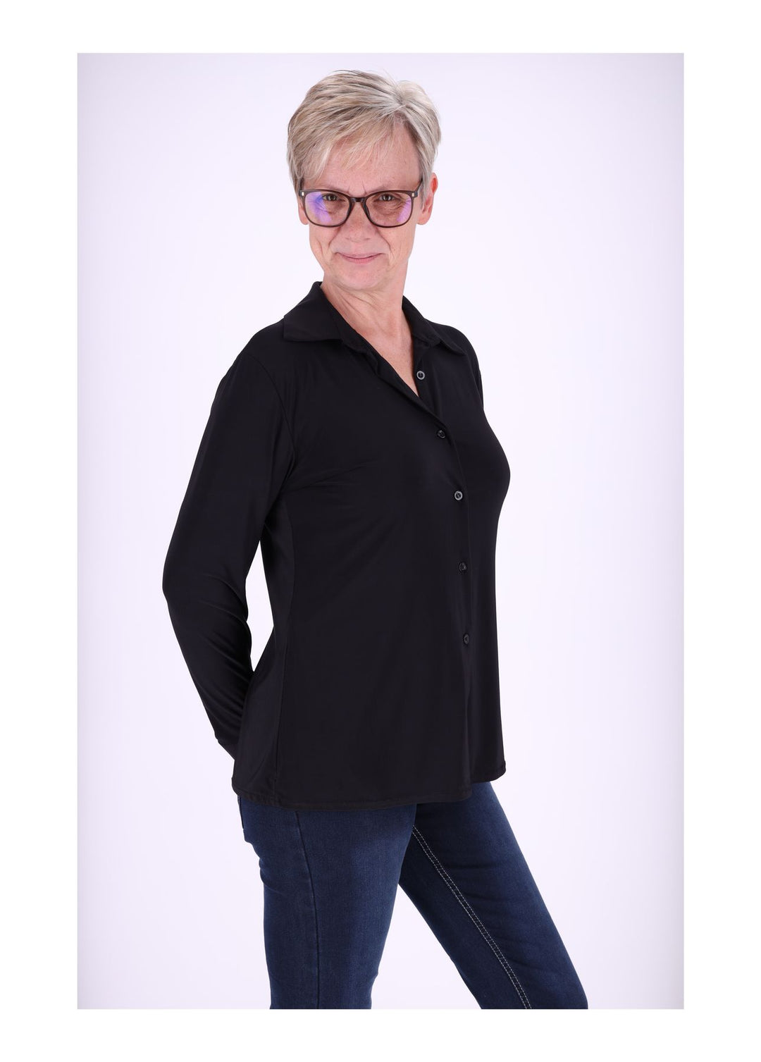 Splash of Color Damen Bluse V-Ausschnitt