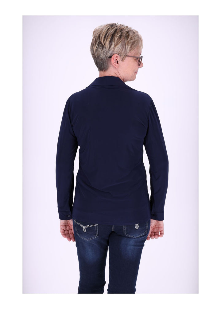 Splash of Color Damen Bluse V-Ausschnitt