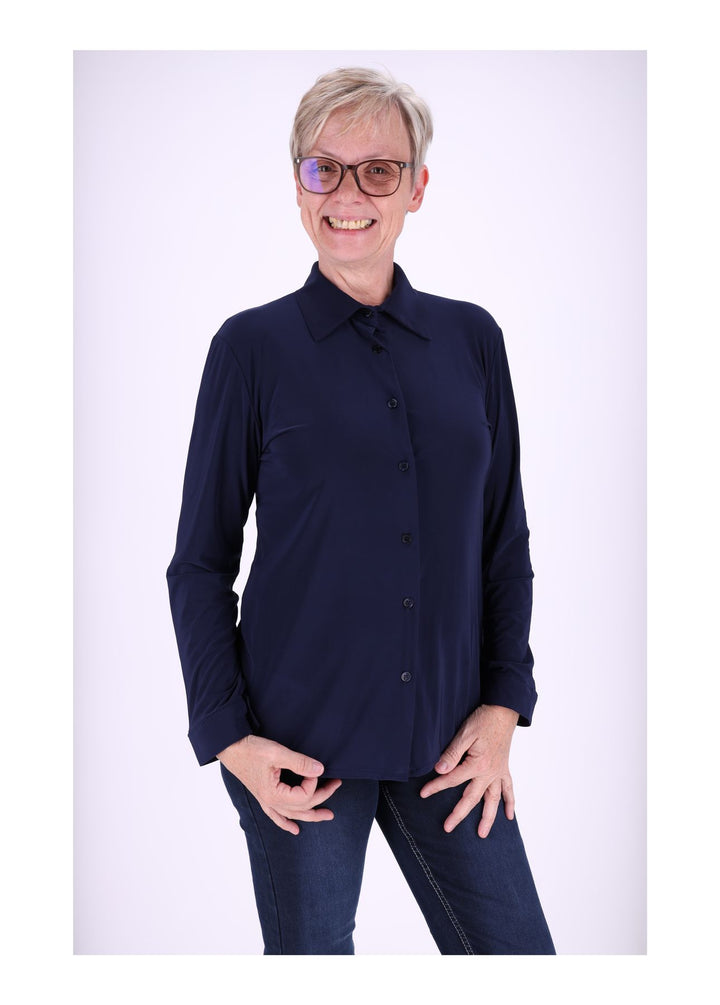 Splash of Color Damen Bluse V-Ausschnitt