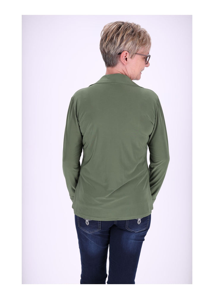 Splash of Color Damen Bluse V-Ausschnitt