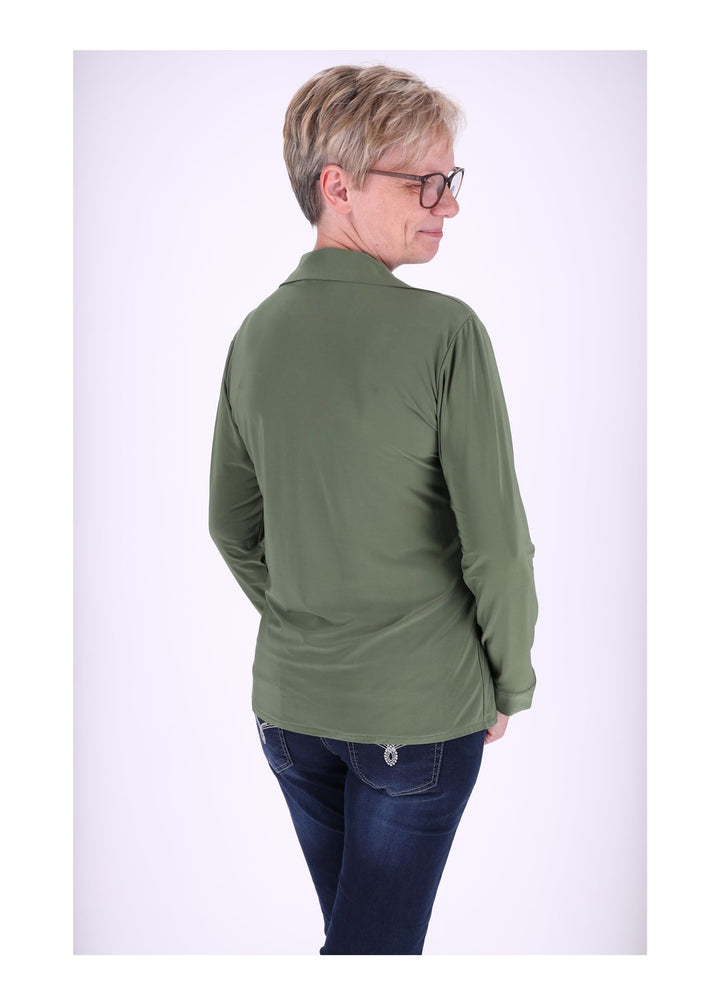 Splash of Color Damen Bluse V-Ausschnitt