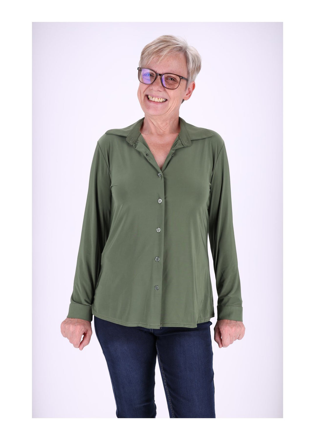 Splash of Color Damen Bluse V-Ausschnitt