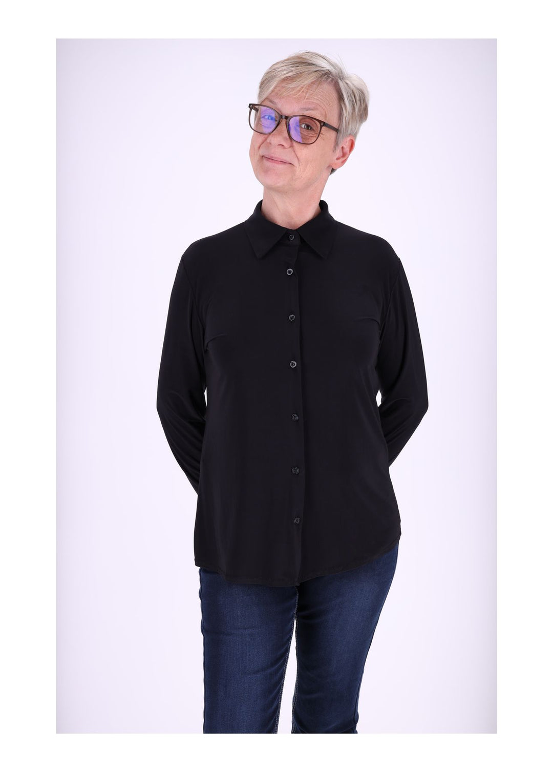 Splash of Color Damen Bluse V-Ausschnitt