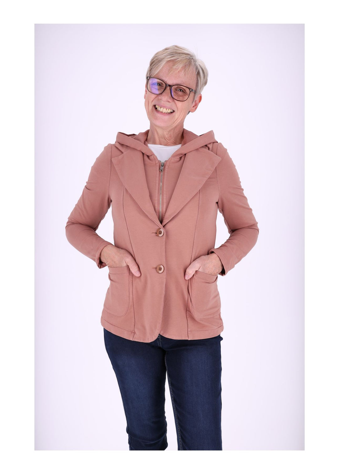 Splash of Color Sweat-Blazer mit Kapuze