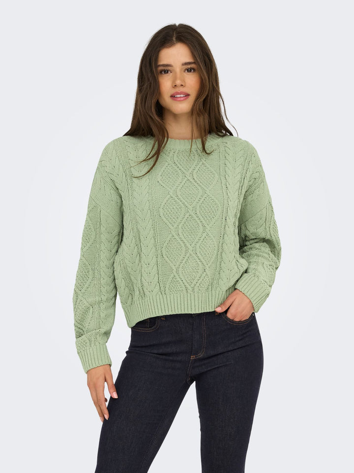ONLY Strickpullover Damen Zopfstrick