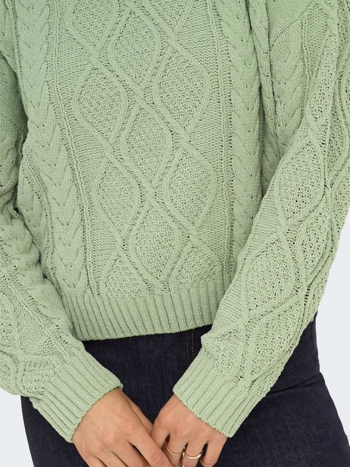 ONLY Strickpullover Damen Zopfstrick