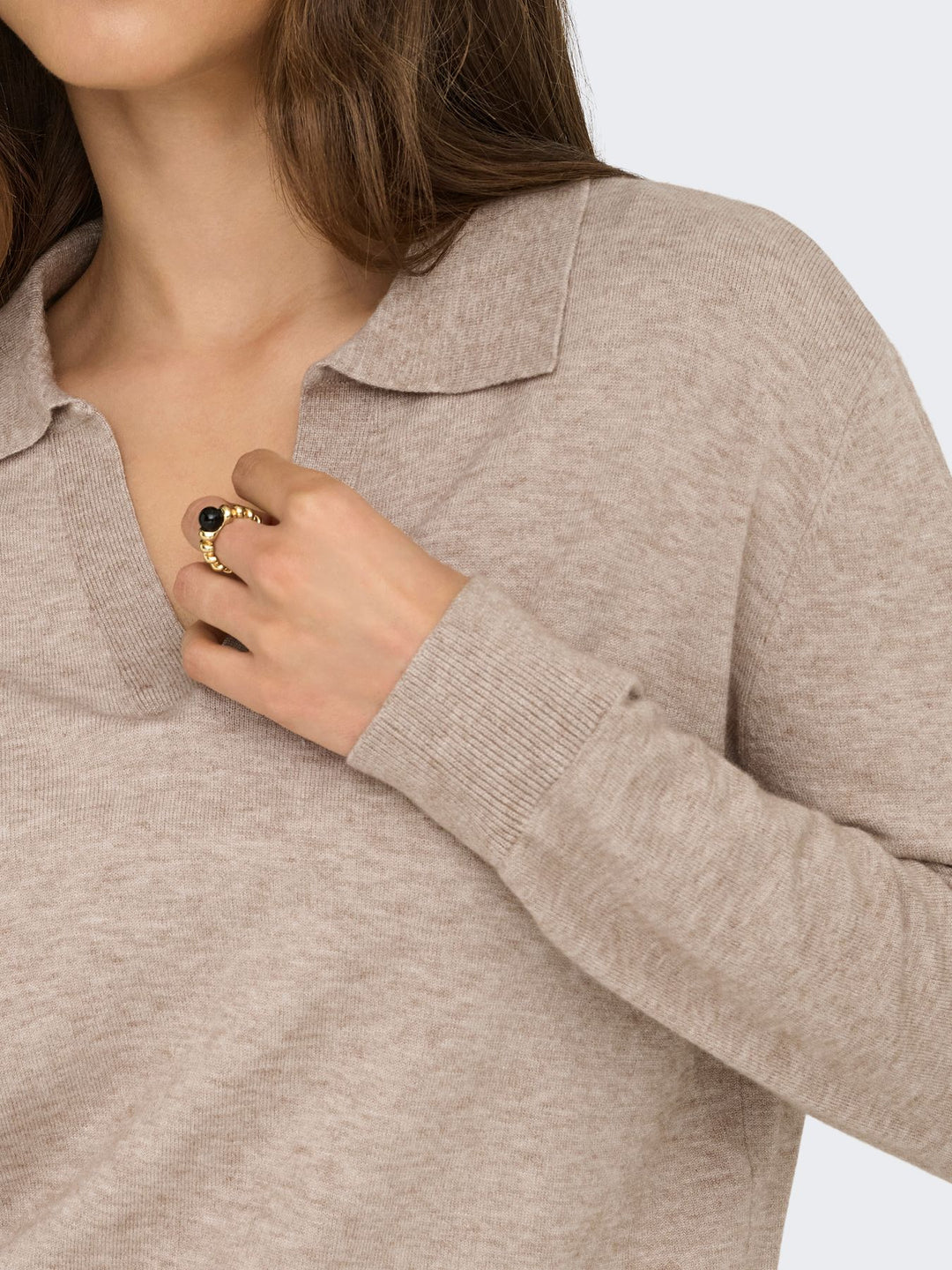 ONLY Strick Polo Pullover Damen
