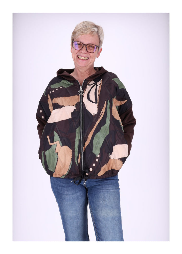 Gesteppte Sweatjacke Splash of Color