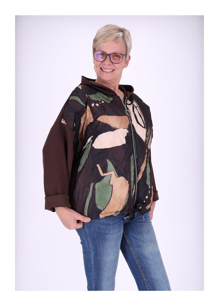 Gesteppte Sweatjacke Splash of Color
