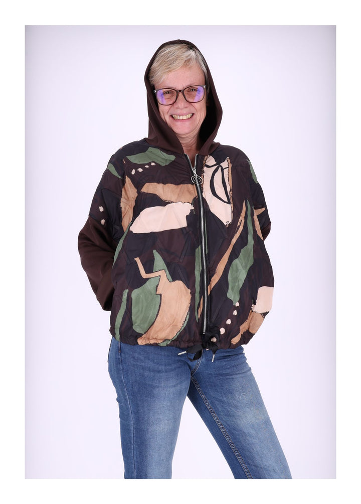 Gesteppte Sweatjacke Splash of Color