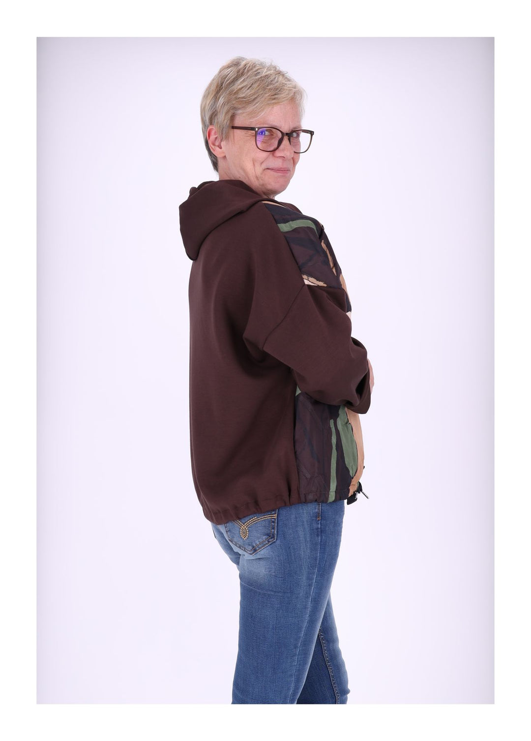 Gesteppte Sweatjacke Splash of Color