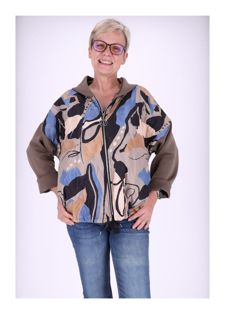 Gesteppte Sweatjacke Splash of Color