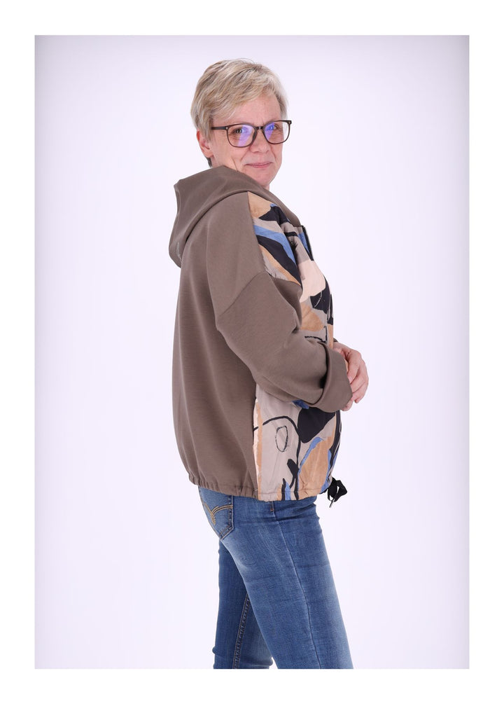 Gesteppte Sweatjacke Splash of Color