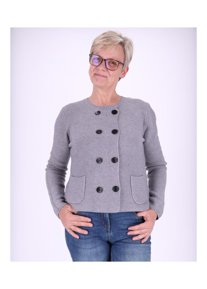 Splash of Color Strickjacke Zweireiher Damen