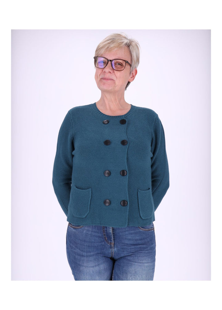 Splash of Color Strickjacke Zweireiher Damen