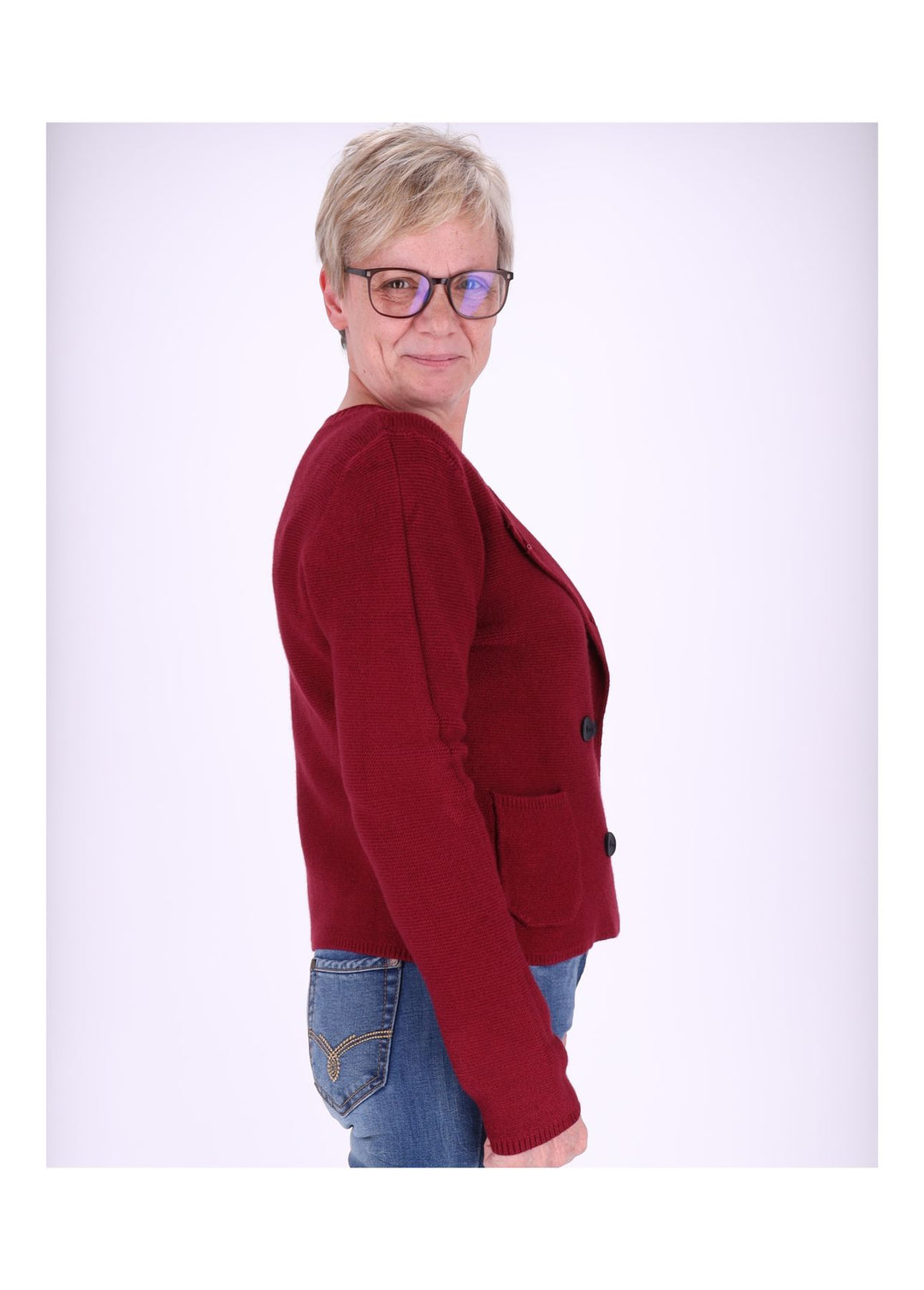 Splash of Color Strickjacke Zweireiher Damen