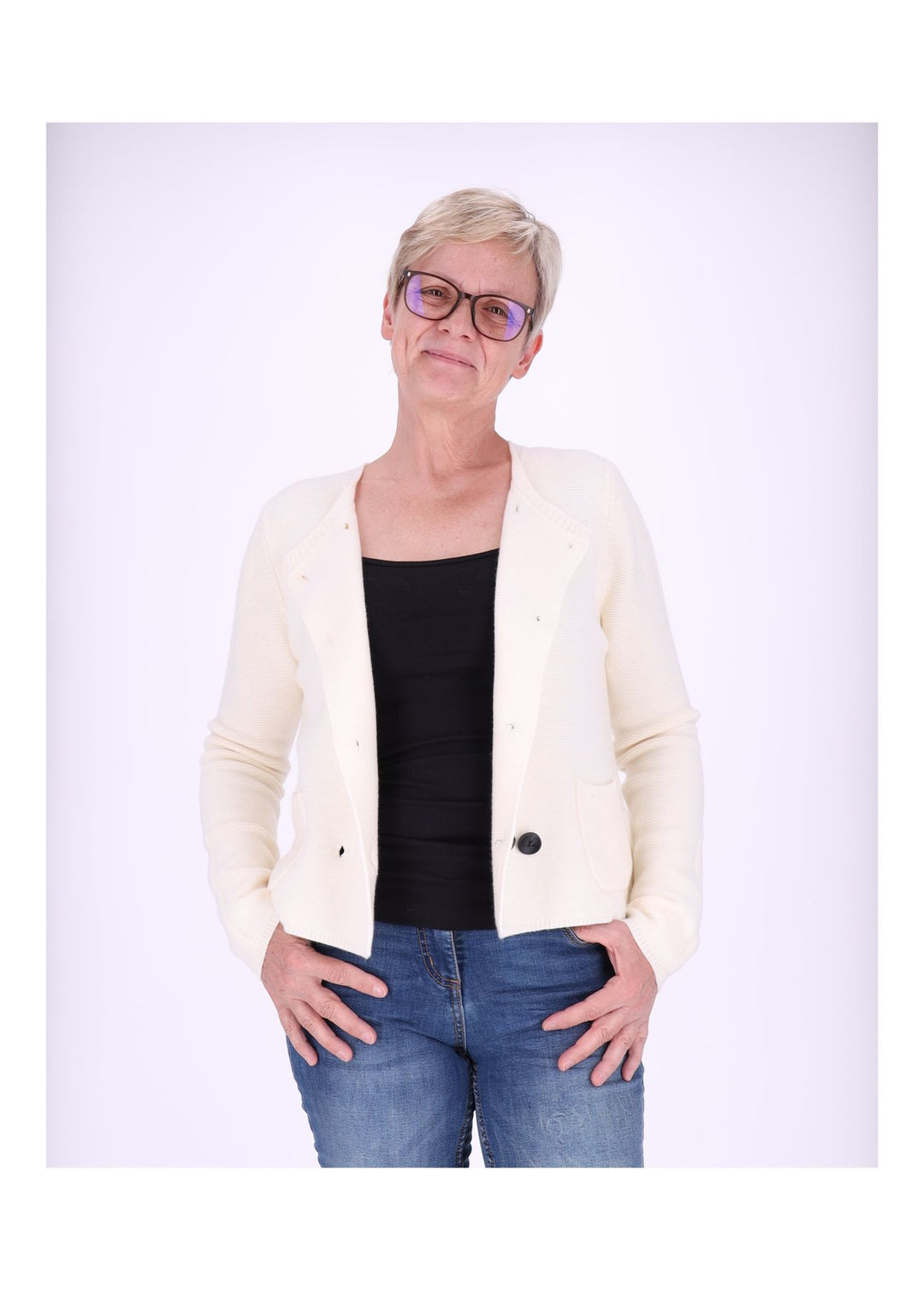 Splash of Color Strickjacke Zweireiher Damen