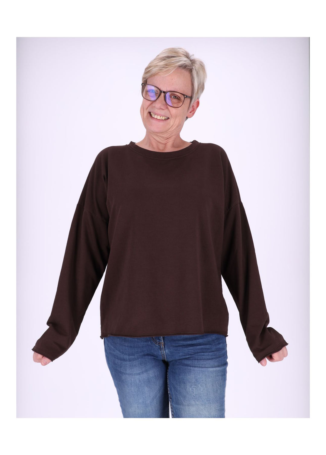 Splash of Color Sweatshirt Damen Raglanärmel